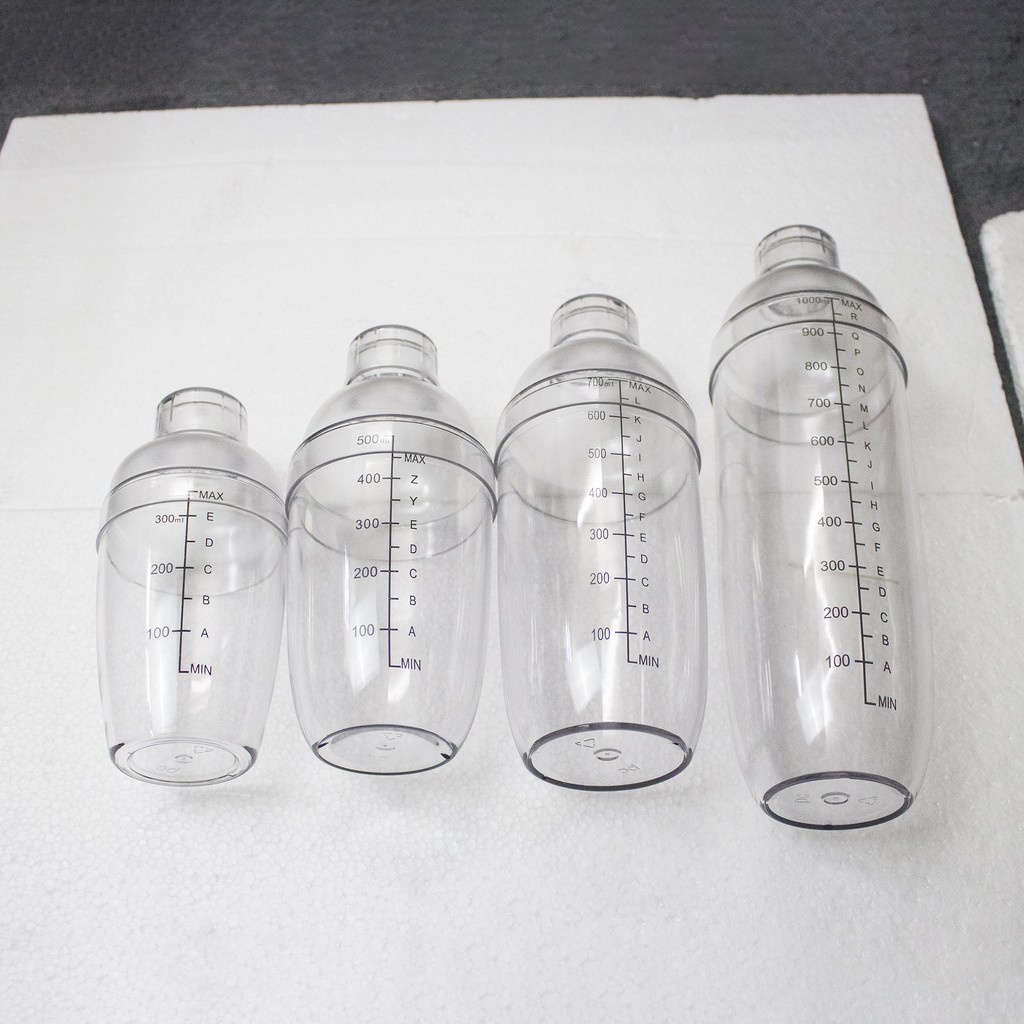 Bình lắc Shaker pha chế nhựa 350ml- 530ml - 700ml - 1000ml