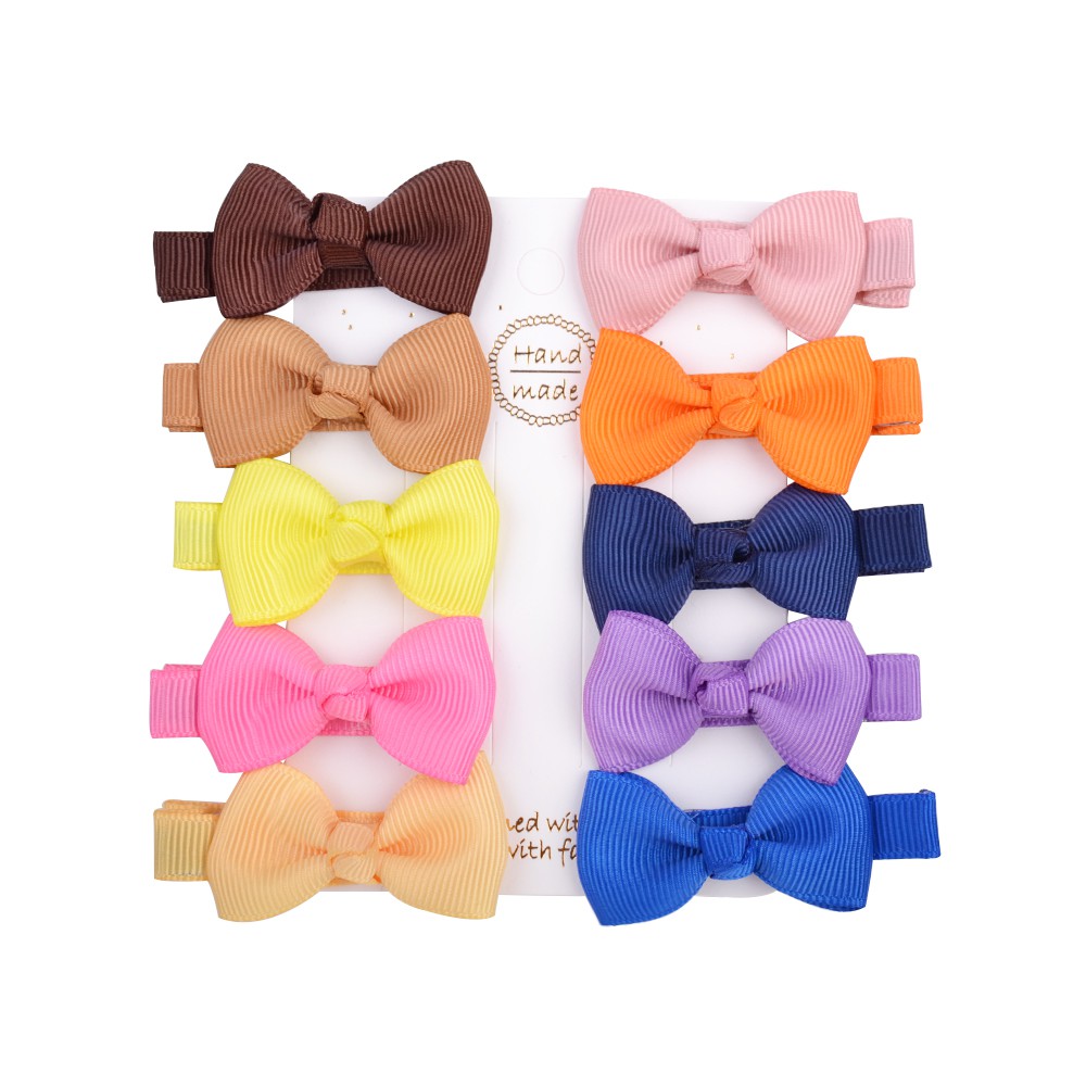 Set 10 kẹp tóc KIDSBOWS kiểu nơ dễ thương thời trang dành cho nữ