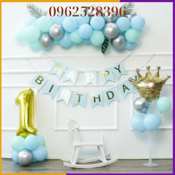 Set bóng số tuổi❤️trụ bóng❤️vương miện trang trí sinh nhật❤️ thôi nôi bé tuổi heo
