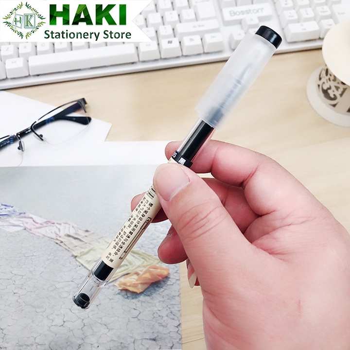Bút gel mực nước Muji, bút mực HAKI đi nét ngòi 0.5mm 0.35mm nhiều màu dễ thương B50
