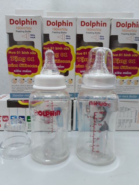 Bình sữa Dolphin cổ hẹp 160ml