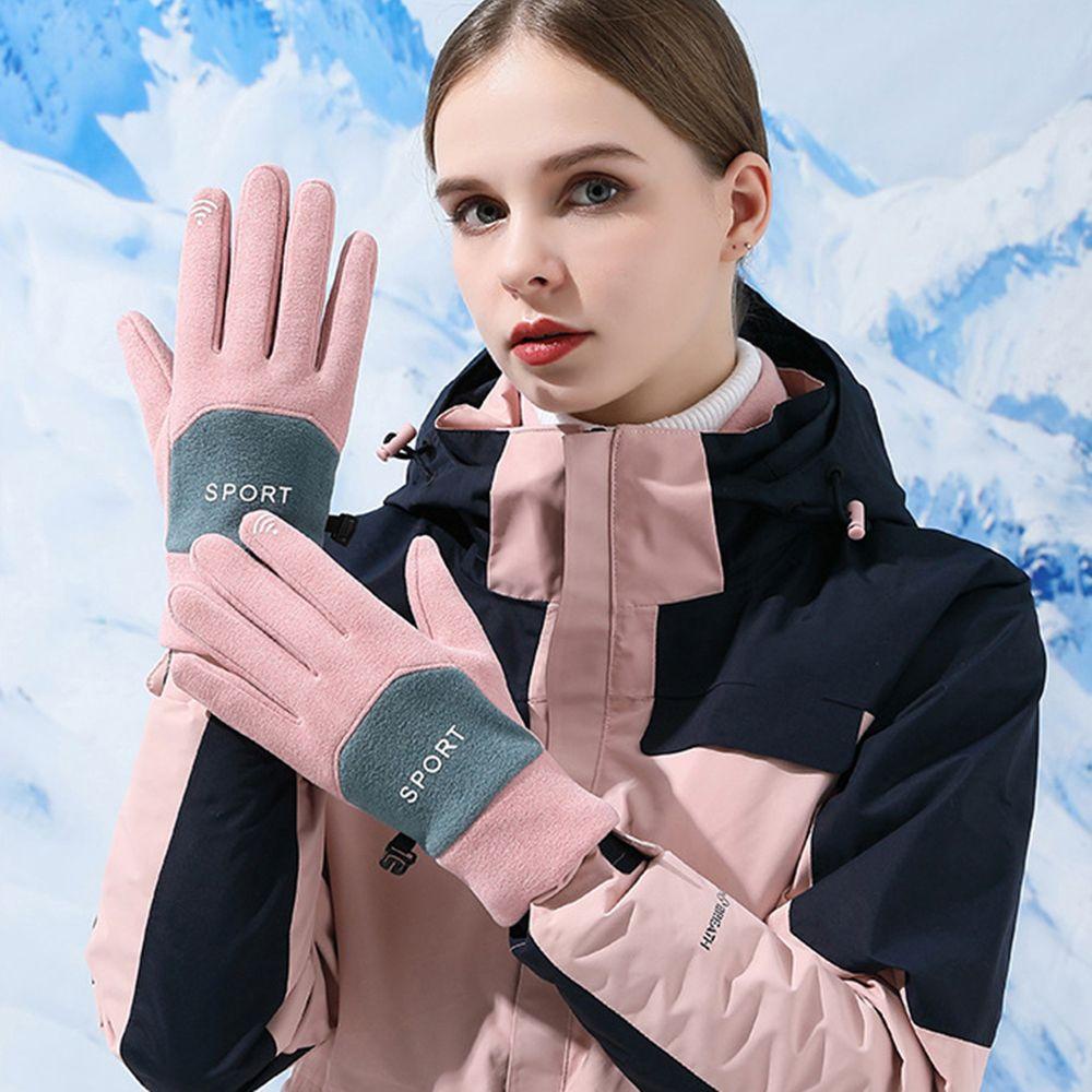 Găng Tay Nhung Dày Chống Trượt Giữ Ấm VANES1 Có Thể Chạm Màn Hình Cảm Ứng