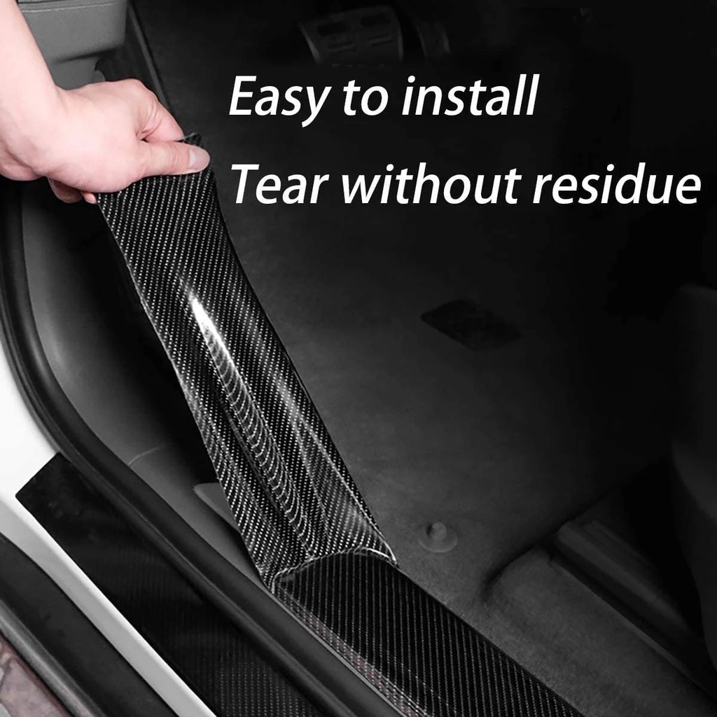 1 Cuộn Miếng Dán Sợi Carbon Bảo Vệ Cạnh Cửa Xe Hơi Chống Va Chạm
