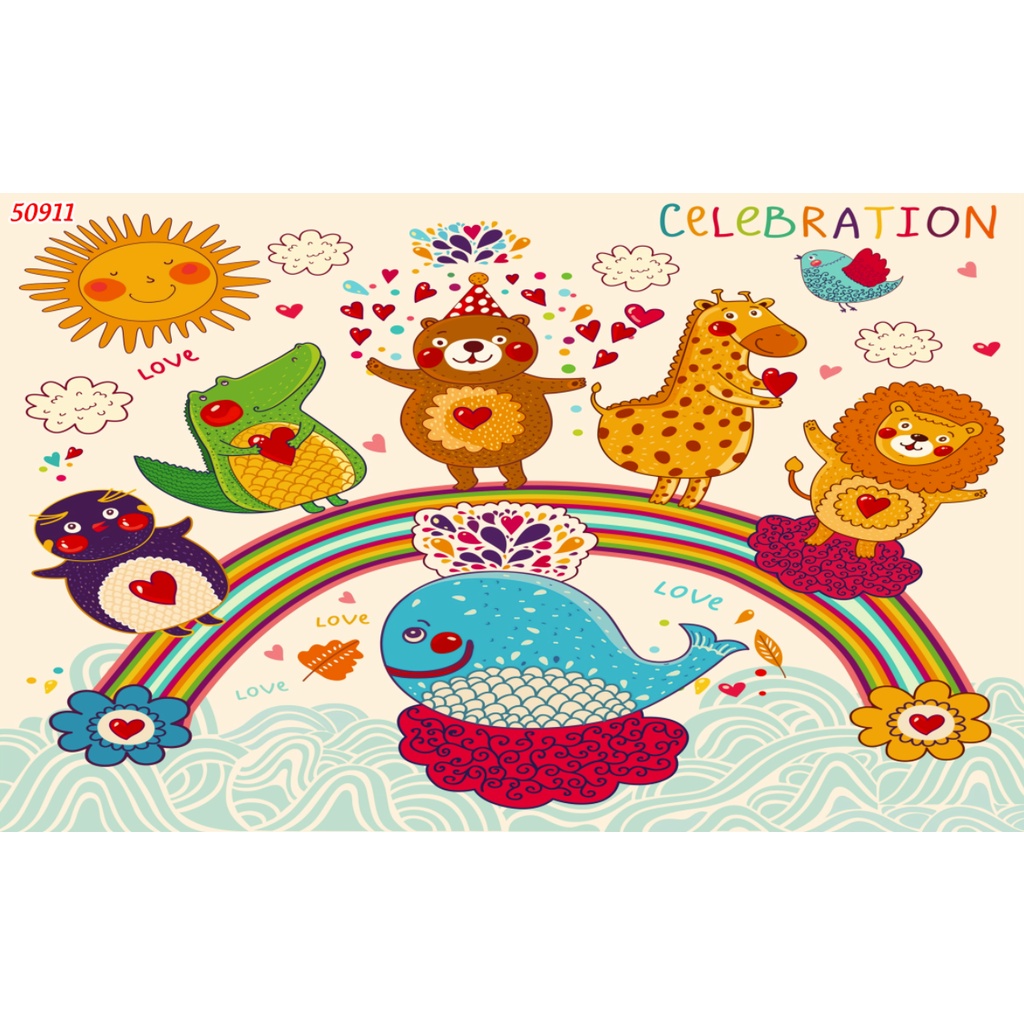 Tranh Dán Tường Giành Cho Trẻ Em Khổ Lớn KÍCH THƯỚC KHÔNG GIỚI HẠN