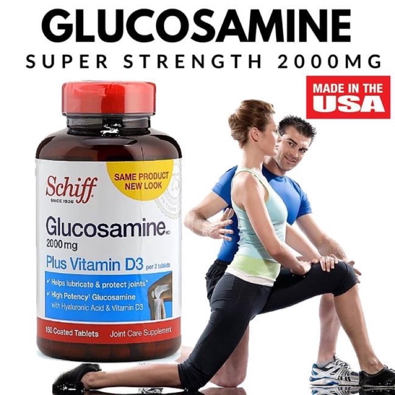 [ Date 2023 ]Viên Uống Glucosamine 2000mg Plus Vitamin D3 Schiff Của Mỹ