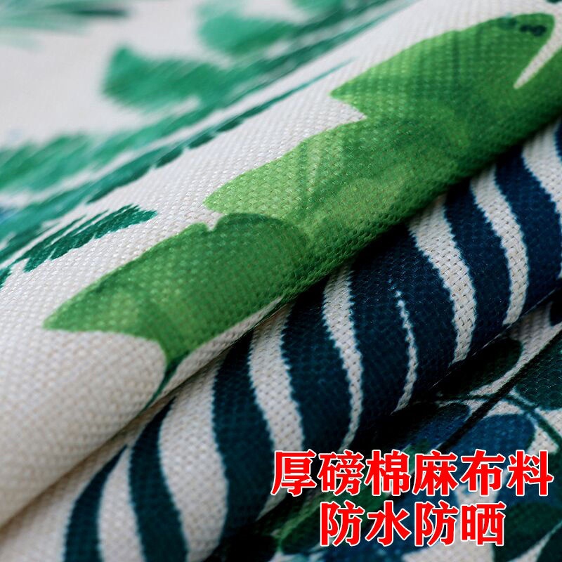 Tấm vải cotton lanh dày phủ máy giặt/tủ lạnh chống bụi in họa tiết cây