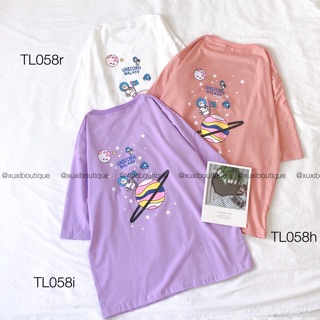 Áo thun tay lỡ unicorn galaxy