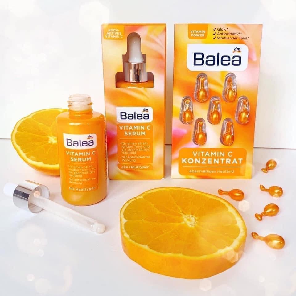 Balea Vitamin C Serum Giúp Da Trắng Sáng, Đều Màu, 30ml