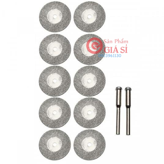 10 đĩa cắt phủ kim cương mini 18mm chân 3ly dùng cho máy khoan mài khắc mini ❤️freeship❤️