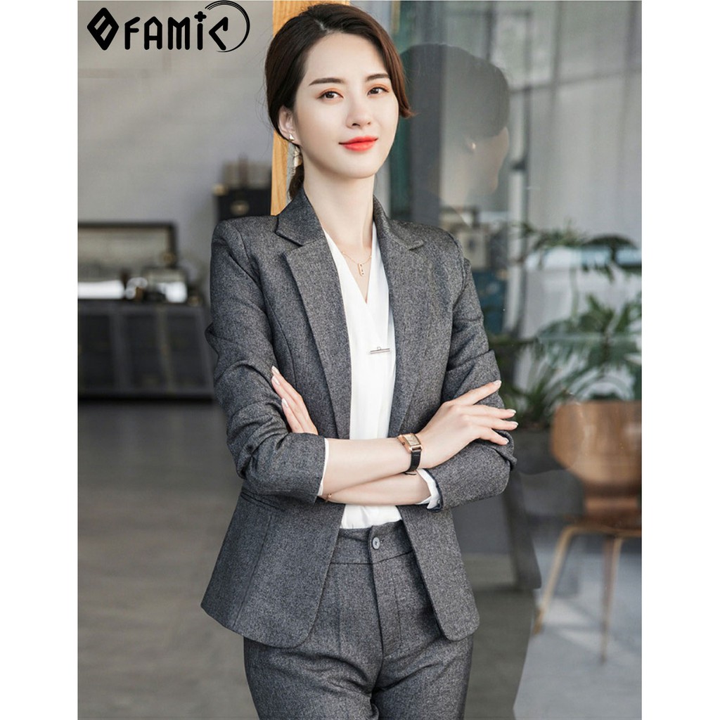 Vest Nữ Hàn Quốc ❤️𝑭𝑹𝑬𝑬𝑺𝑯𝑰𝑷❤️ Giảm 5K khi nhập mã [ AO BLAZER ] Bộ Vest Nữ Công Sở Hàn Quốc Gồm Áo và Quần Dài | BigBuy360 - bigbuy360.vn