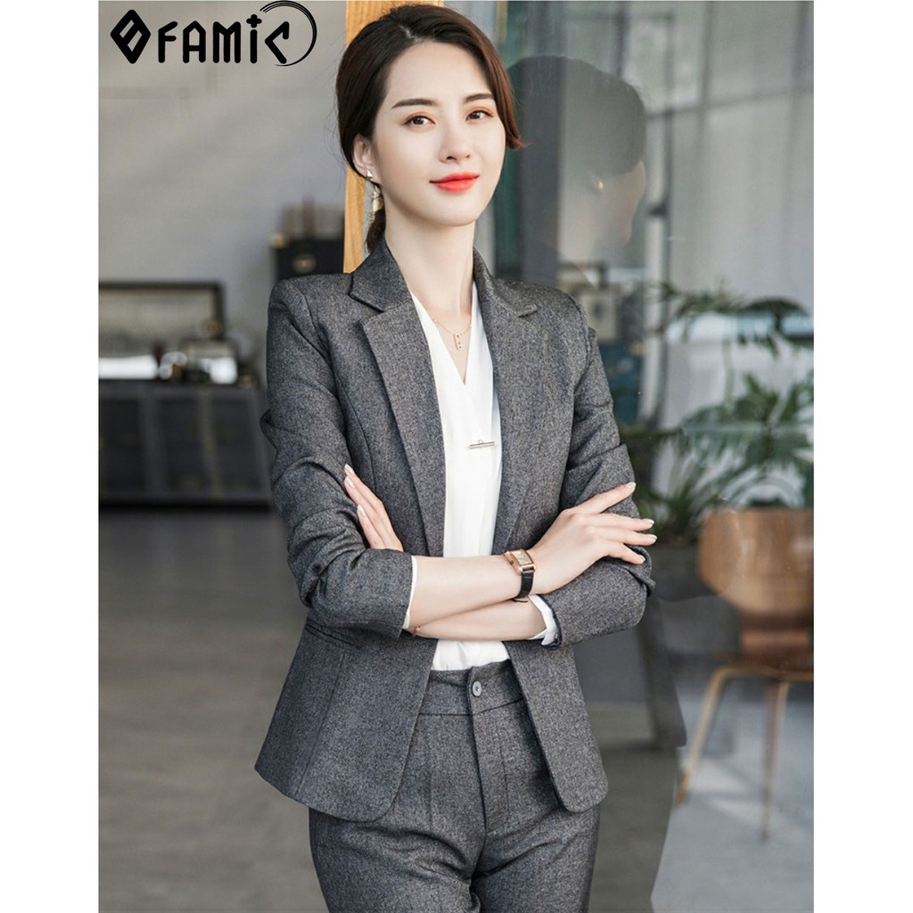 Bộ Vest Nữ ❤️𝑭𝑹𝑬𝑬𝑺𝑯𝑰𝑷❤️ Giảm 5K khi nhập mã [ AO BLAZER ] Vest Công Sở Hàn Quốc Gồm Áo Vest Quần Dài