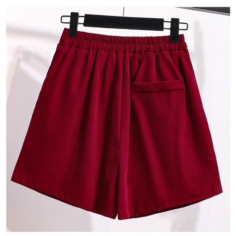 Quần short big size ống rộng lưng thun đính 2 nút size 60-90kg