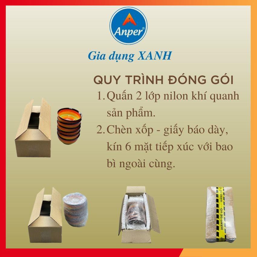 Đĩa Dĩa Sứ Cầu Vồng Kiểu Dáng Hiện Đại Anper VN ,Dĩa Sứ Cao Cấp Sang Trọng , Chén Dĩa  Size 18 cm / 20 cm / 22,5 cm !