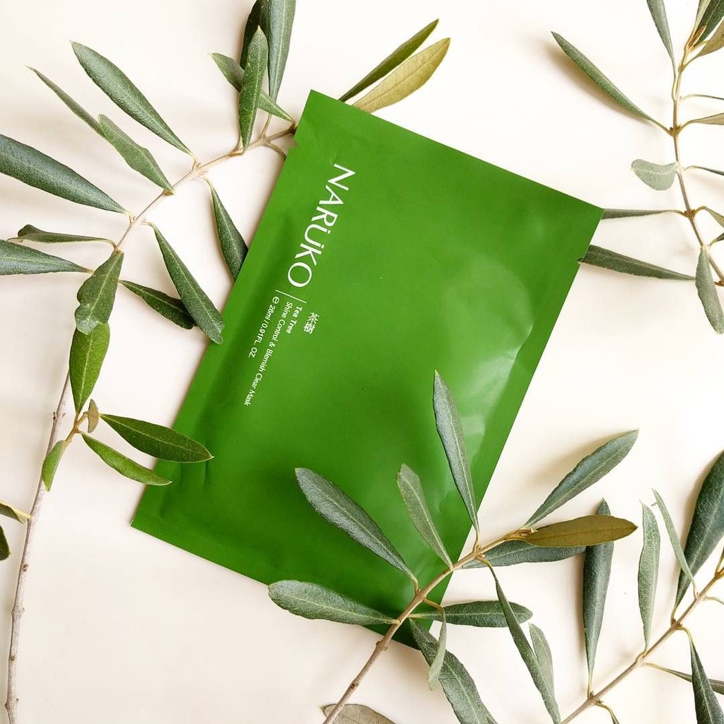 Hộp 8 Miếng Mặt Nạ Kiểm Soát Dầu Và Mụn Trà Tràm Naruko Tea Tree 26ml/M (Bản Đài)