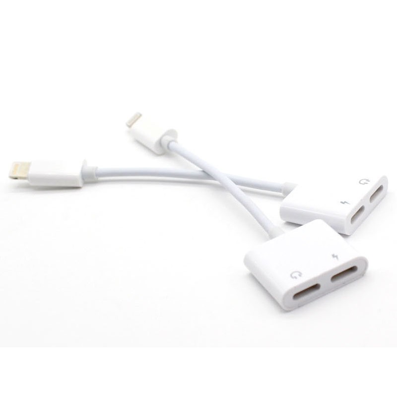 [FREESHIP] CÁP CHUYỂN IPHONE RA 2 ĐẦU (SẠC VÀ TAI NGHE 2 ĐẦU DẸP)