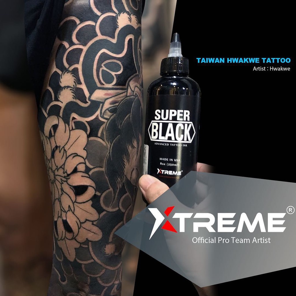 Mực xăm hình Xtreme MÀU ĐEN BLACK chính hãng USA