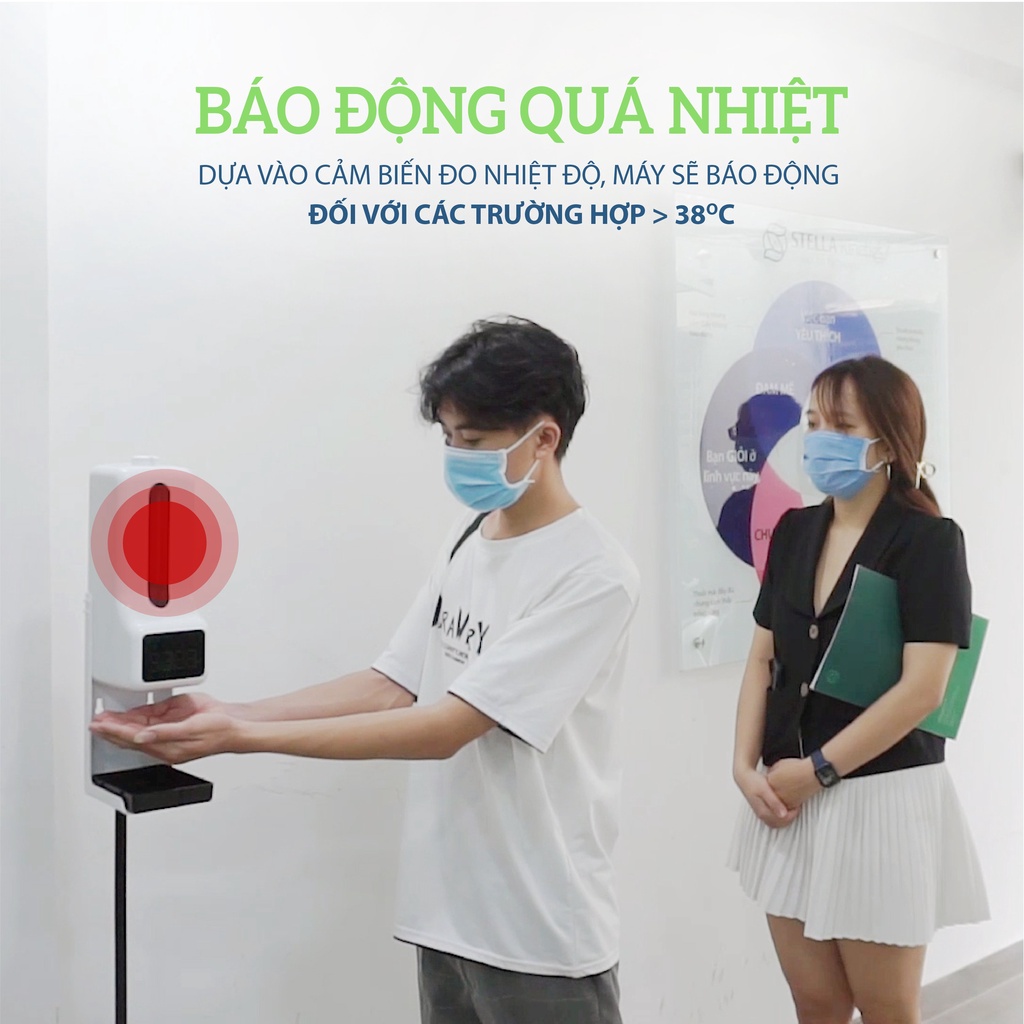 Máy Sát Khuẩn, Máy Đo Thân Nhiệt Thông Minh KETAMIX - Tặng Kèm Dung Dịch Sát Khuẩn 500ml (Cái)