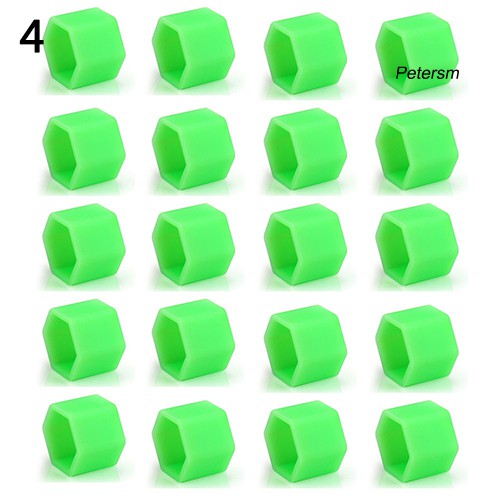 Bộ 20 nắp chụp vít bánh xe hơi bằng silicon 19mm
