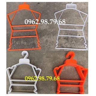 Móc Quần Áo Trẻ Em 50 Bộ To & 30 Bộ Bé Nhựa Trắng Sứ