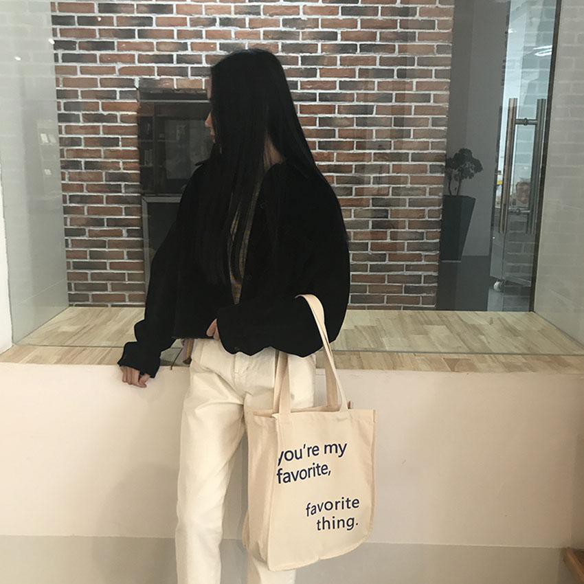 Túi tote Vải  canvas mềm Đẹp Cực Hot có khóa miệng,túi tote FAVORITE THING hàn Quốc tặng quà xinh