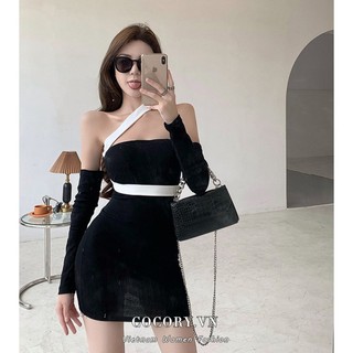 Cocorygirl Đầm Ống Ôm Sát Quyến Rũ Thời Trang Cho Nữ