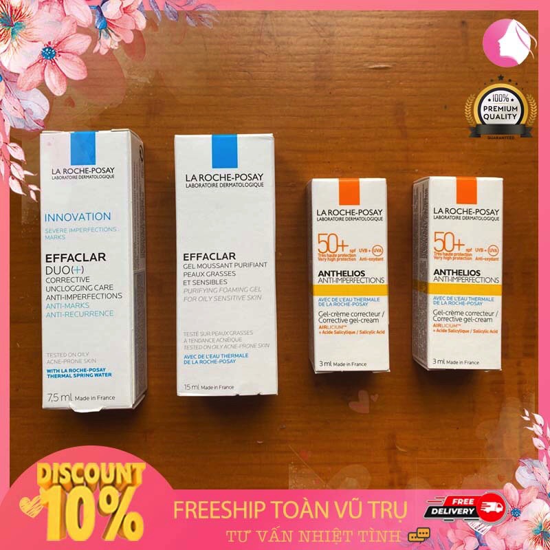 BỘ SẢN PHẨM la roche-posay DƯỠNG GIẢM MỤN, NGỪA THÂM 4 MÓN | BigBuy360 - bigbuy360.vn