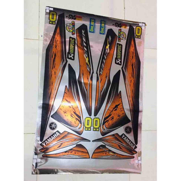 Tem rời ex2006 màu cam chất liệu Crom -- SHIN DECAL 2