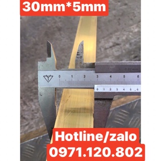 Đồng vàng thanh bản 30mm*5mm dài 500mm