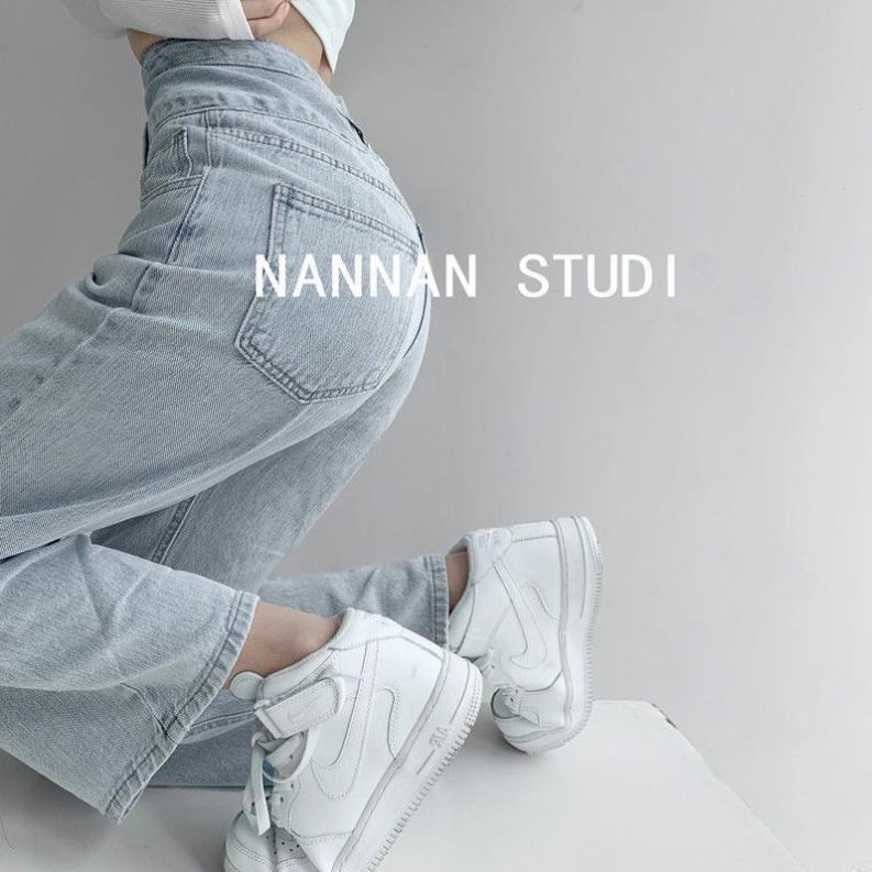 NEW ARRIVALS FREESHIP- CÓ SĂN QUẦN BÒ JEAN ỐNG RỘNG LƯNG CAO 3 CÚC SIÊU HACK DÁNG CẠP CAO ẢNH THẬT 100%