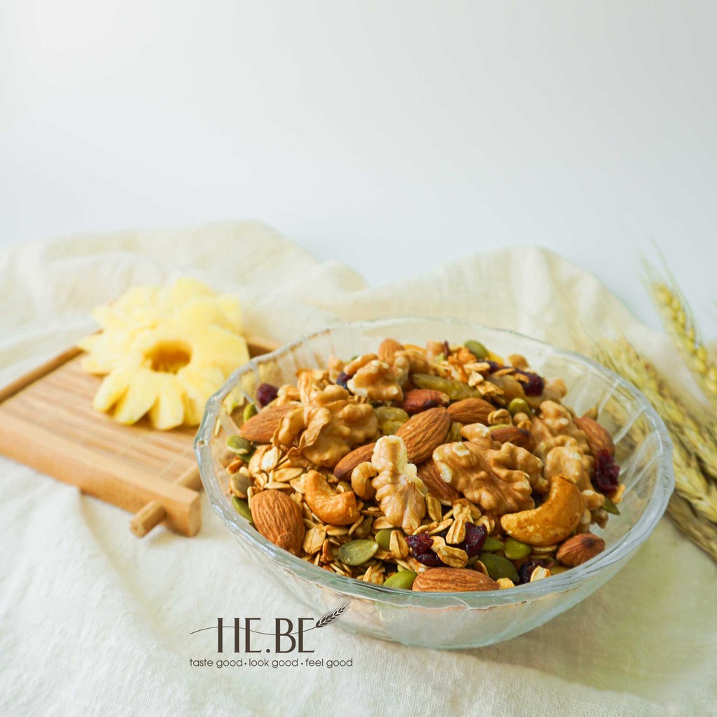 [Mã 267FMCGSALE giảm 8% đơn 500K] Granola Nhiều Hạt HeBe Không Đường Ăn Kiêng - Ngũ Cốc Giảm Cân Tự Nhiên | BigBuy360 - bigbuy360.vn