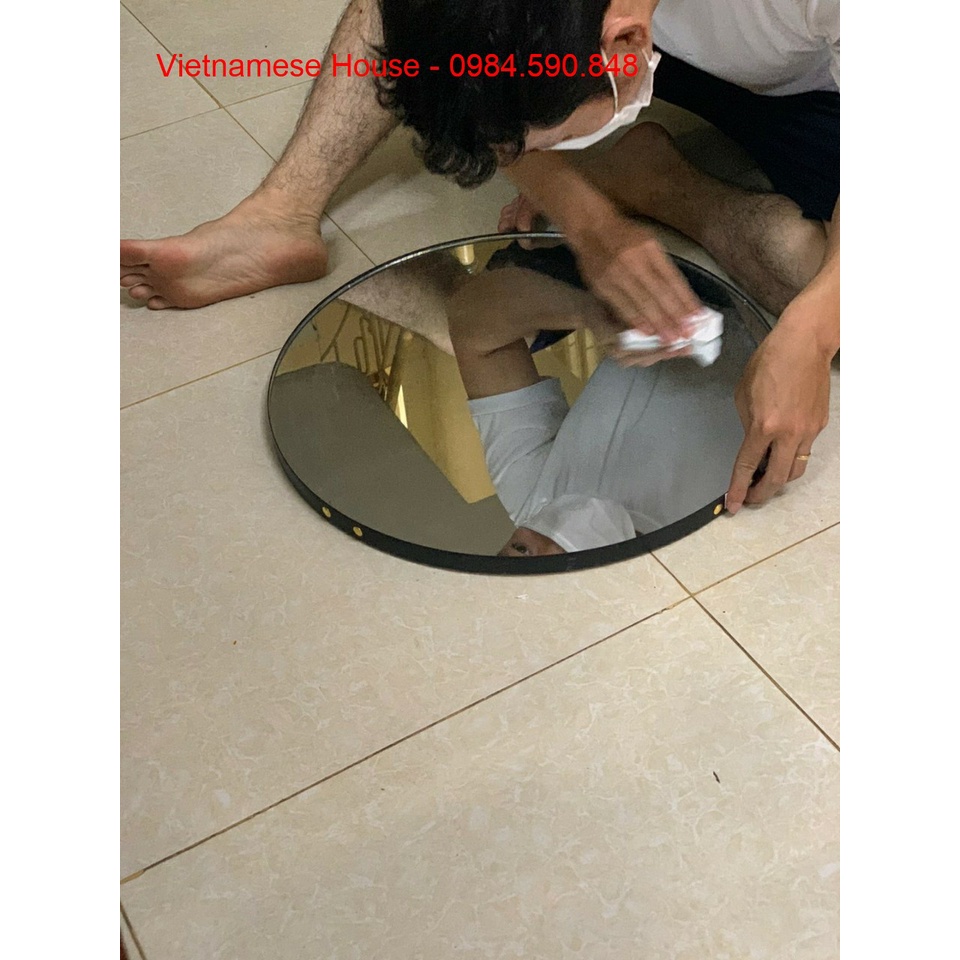 Gương tròn treo tường đa sắc D50cm  (Vietnamese House)