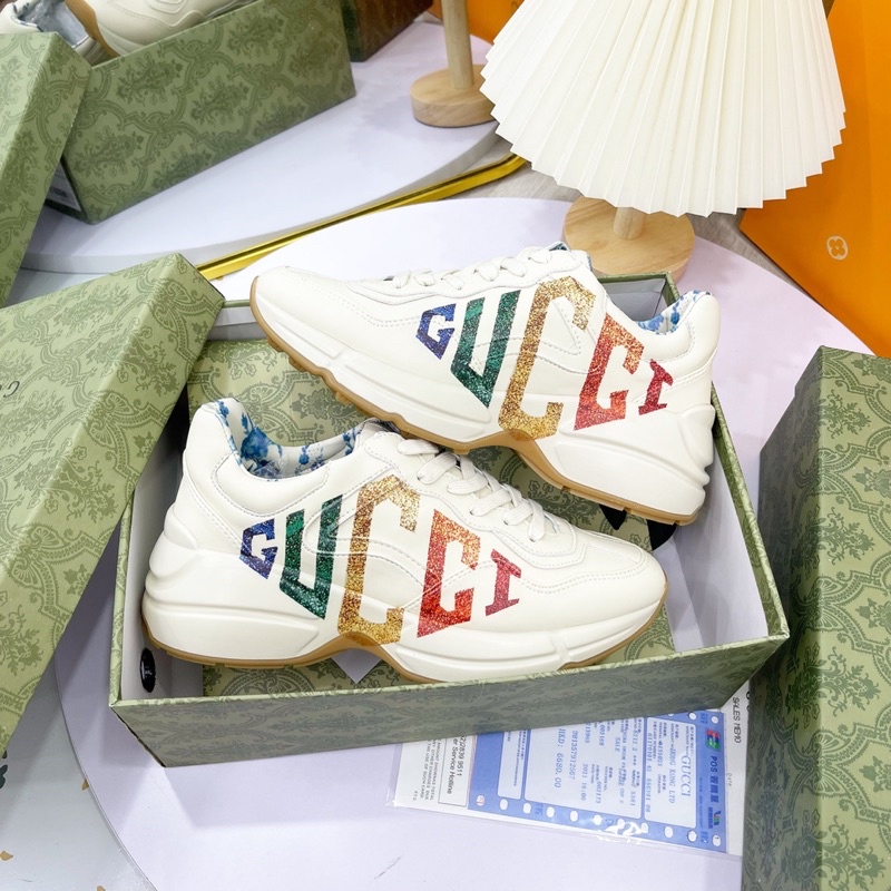 Giày thể thao sneaker gc chữ loang lót hoa vip fullbox