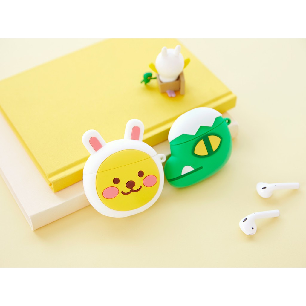 Hộp Đựng Airpod 2 Con Kakao Friends - Màu Xanh Lá Cây