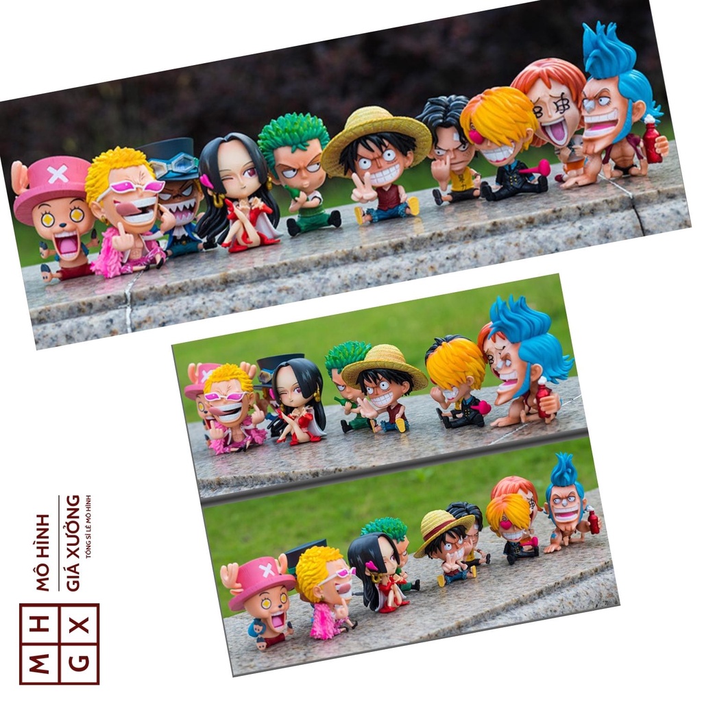 Rẻ Nhất Shopee - Mô Hình Chibi các nhân vật One Piece Mô Hình Băng mũ rơm Luffy , ACE , Sabo Thất Vũ Hải Tượng Figure