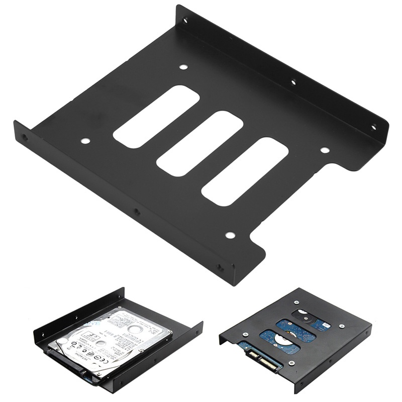 btsg 2.5&quot; to 3.5&quot;SSD HDD Metal Adapter Mounting Bracket Hard Drive Holder Dock For PC