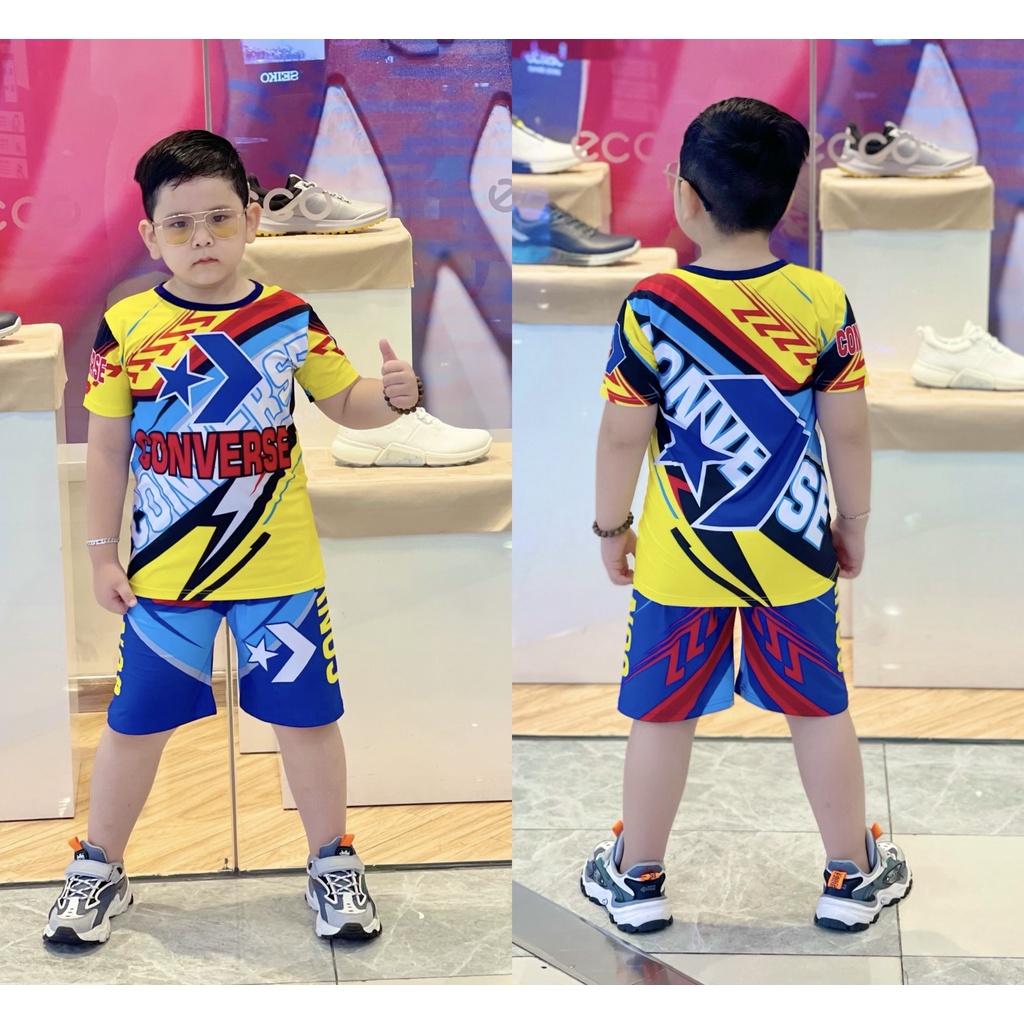 Đồ bộ bé trai size đại cho bé 23-40kg vải thun lạnh 3D Jennie kids J491