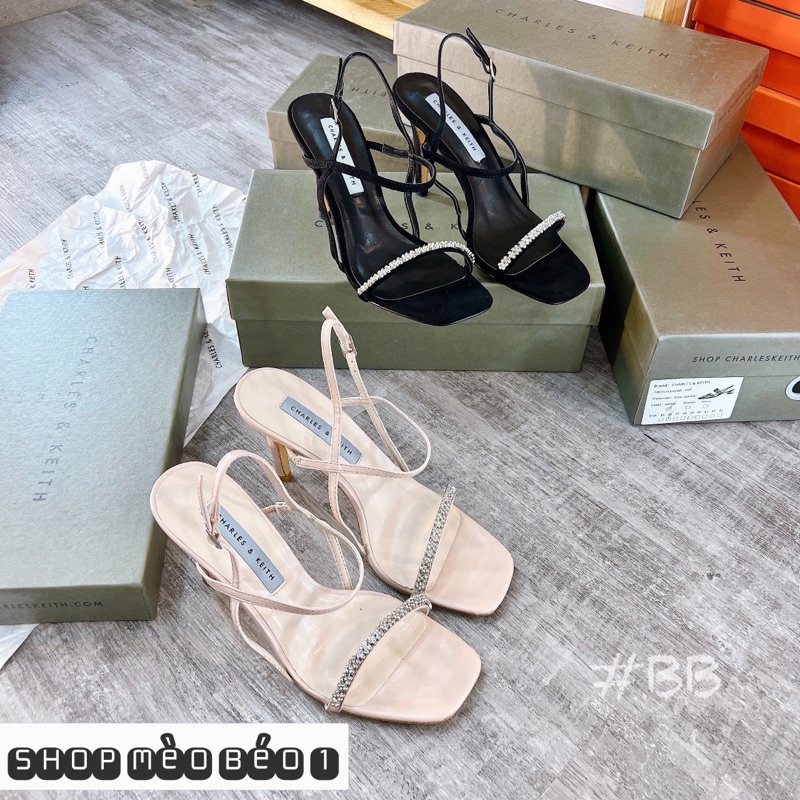 Sandal cnk quai đá mảnh gót nhọn xuất dư fullbox