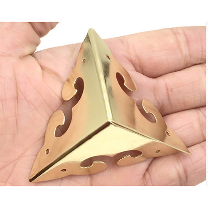 Bịt Góc - Bịt Góc Vuông Họa Tiết Vàng Nhạt D003 - 20mm Bộ 2 Cái