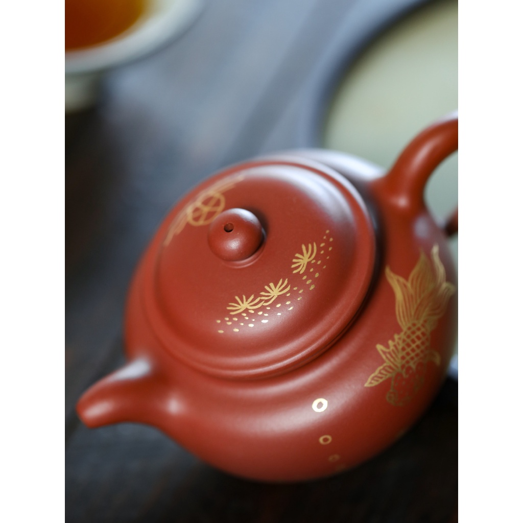 Ấm Tử Sa Nghi Hưng Phan Hồ Miêu Kim 200 ml (Đại Hồng Bào)