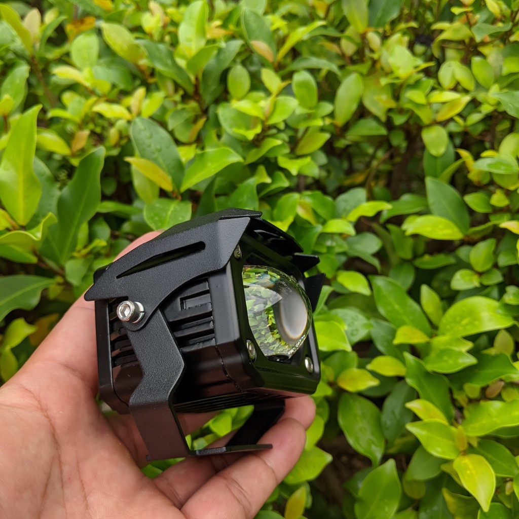 Đèn trợ sáng xe máy ô tô F20XP 60W siêu sáng cốt vàng pha trắng 2 chế độ cho khách víp, phụ kiện xe máy