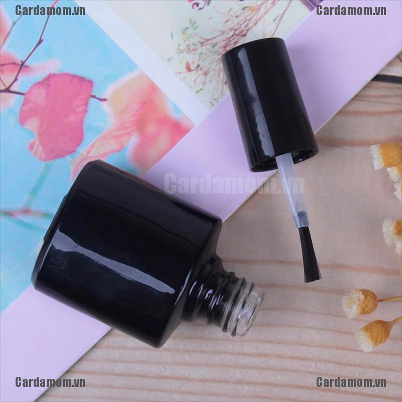 {carda} 10ml Empty Nail Polish Bottle Black Glass With Agitator Mixing Balls Nail polish{LJ}