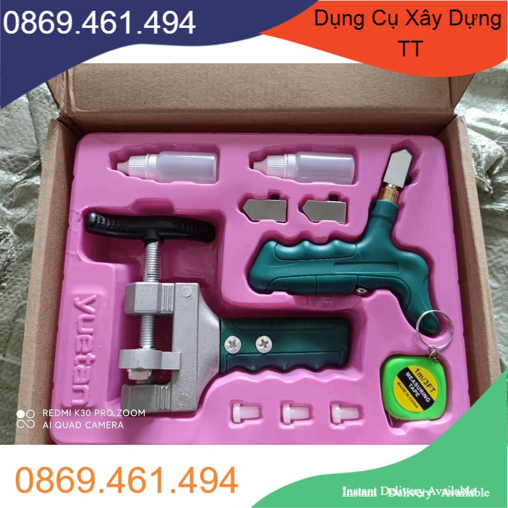 Bộ dao cắt kính đa năng - Dao cắt gạch men đá- kiếng kèm theo dụng cụ bẻ tách gạch kính cao cấp