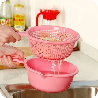Rổ có tay cầm Nhật Bản - màu hồng