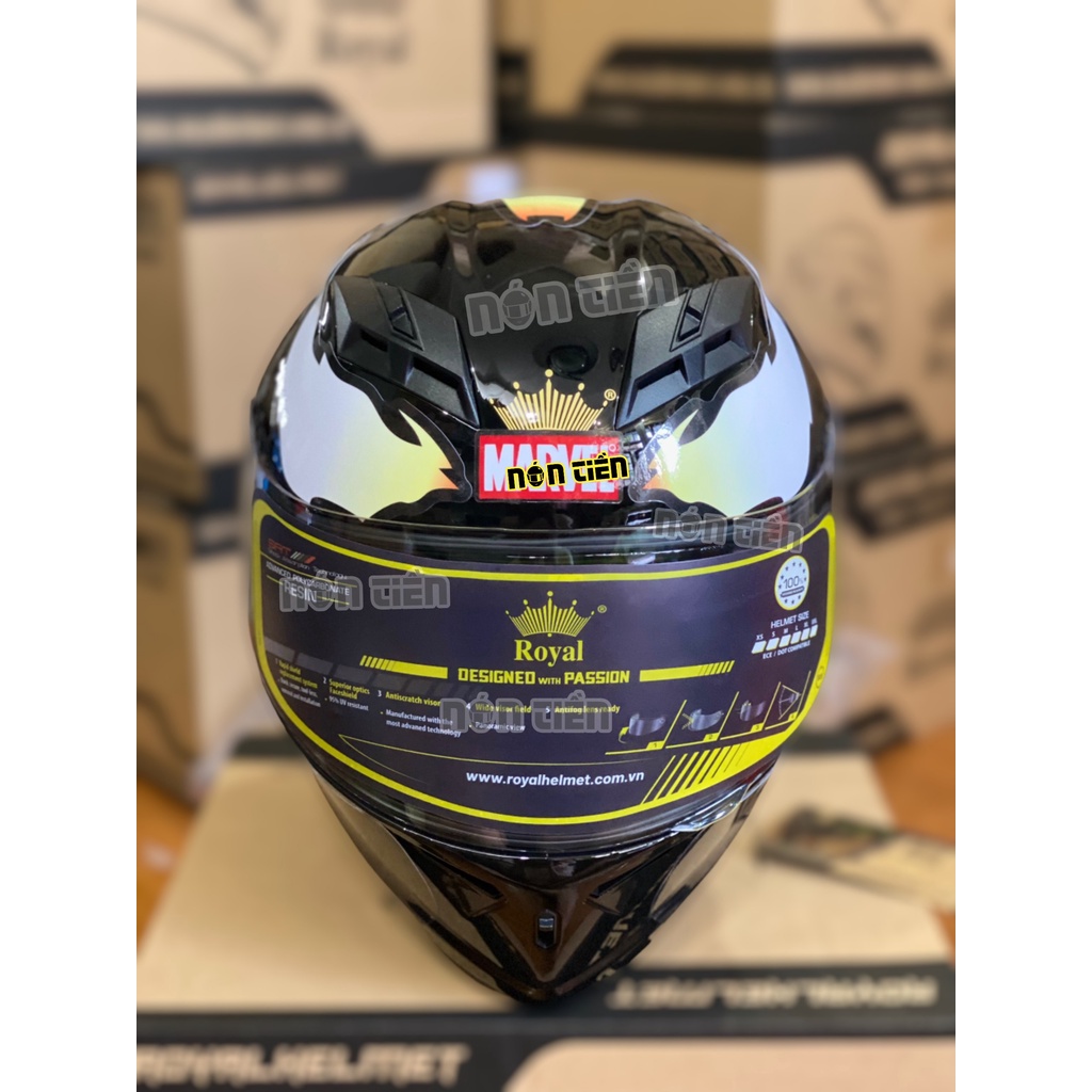 Mũ Full Face 2 Kính Royal M266 bản tem VENOM V1 cực đẹp, MUA 1 mũ  TẶNG 1 quà , Bảo hành 12 tháng