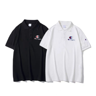 Áo thun polo cổ bẻ tay ngắn thêu họa tiết logo Champion thoải mái thoáng khí đơn giản dành cho nam
