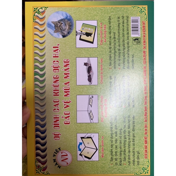 keo dính chuột xanh mỏng, keo bẫy chuột