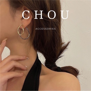 Bông Tai Oval Đôi | CHOU ACCESSORIES |