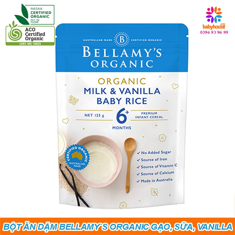 Bột ăn dặm hữu cơ Bellamy`s organic đủ vị | date mới