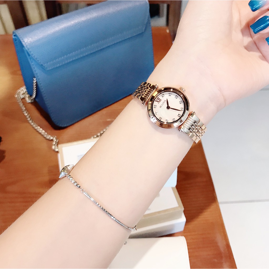 Đồng hồ bulova nữ vàng hồng