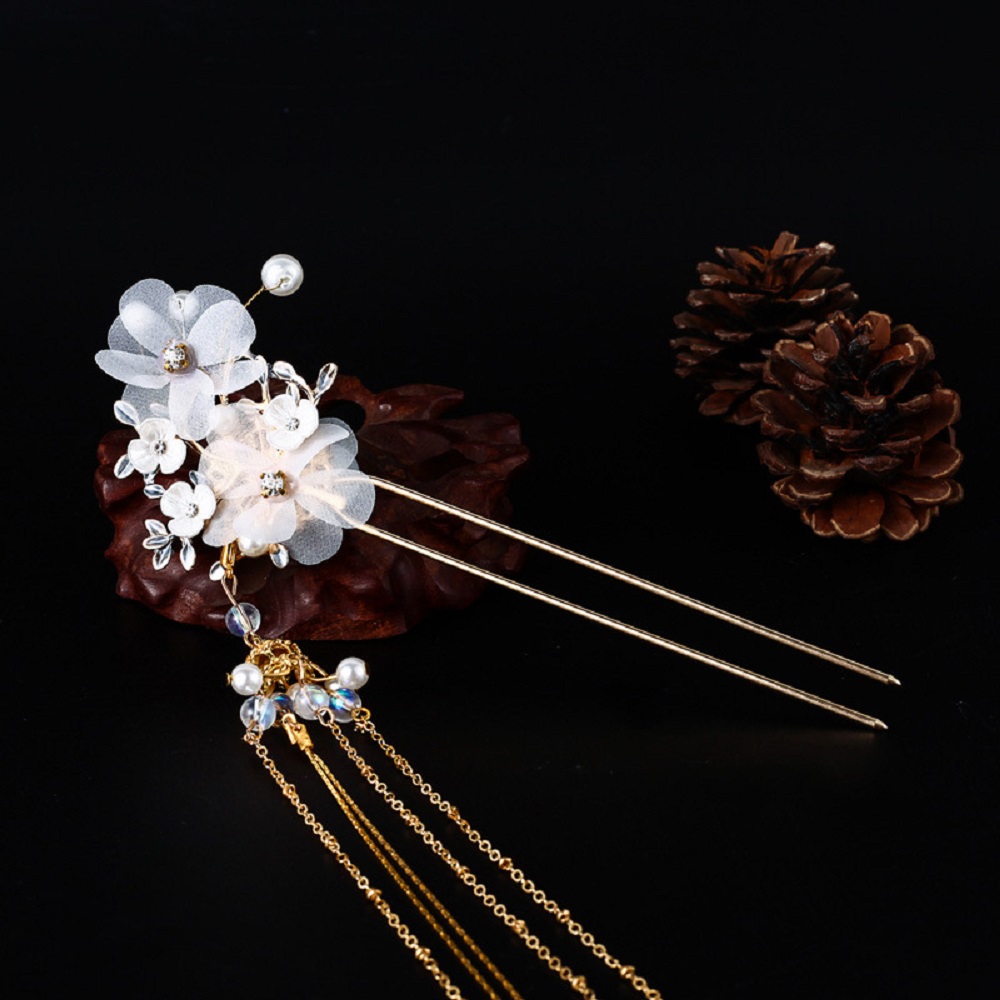 Trâm Cài Tóc Hình Hoa Đính Đá Thời Trang Cho Nữ